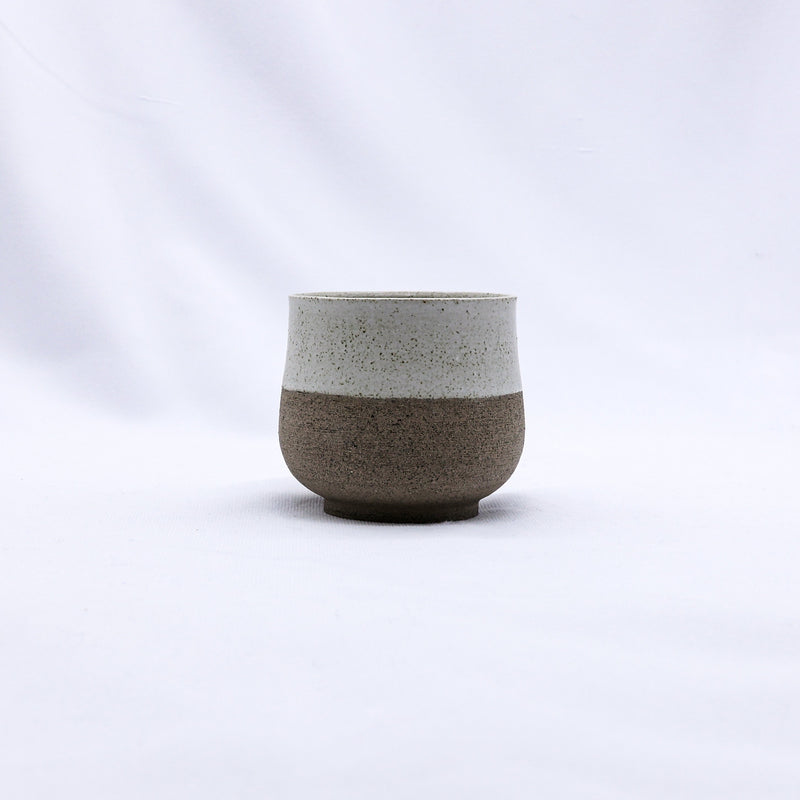 Bianca Tazza Handmade Ceramic Smoked Grey Stoneware Short Cup